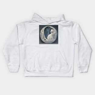 [AI Art] Moon Cat, Art Deco style Kids Hoodie